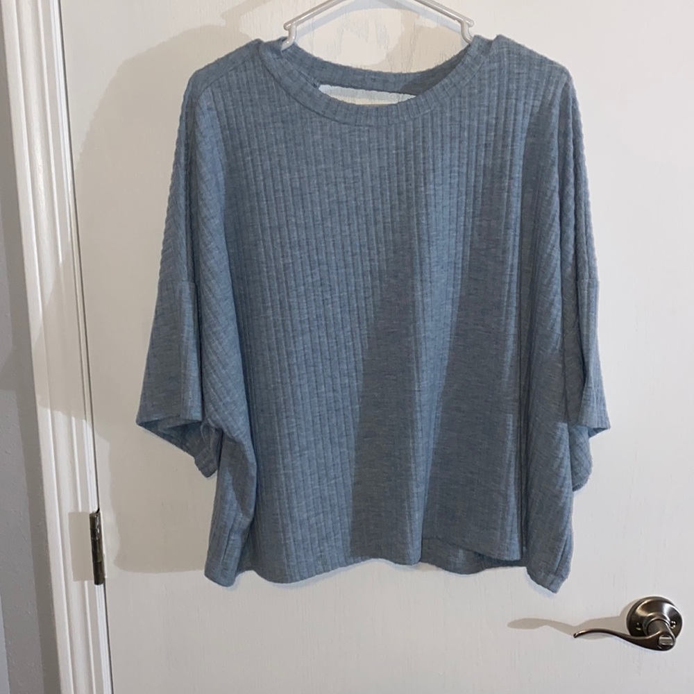 Daytrip Large Dusty Blue Open Back Oversized T-Shirt